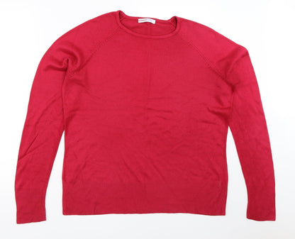 Womens UK Size 14 Papaya Pink Pullover Jumper