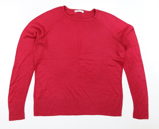 Womens UK Size 14 Papaya Pink Pullover Jumper