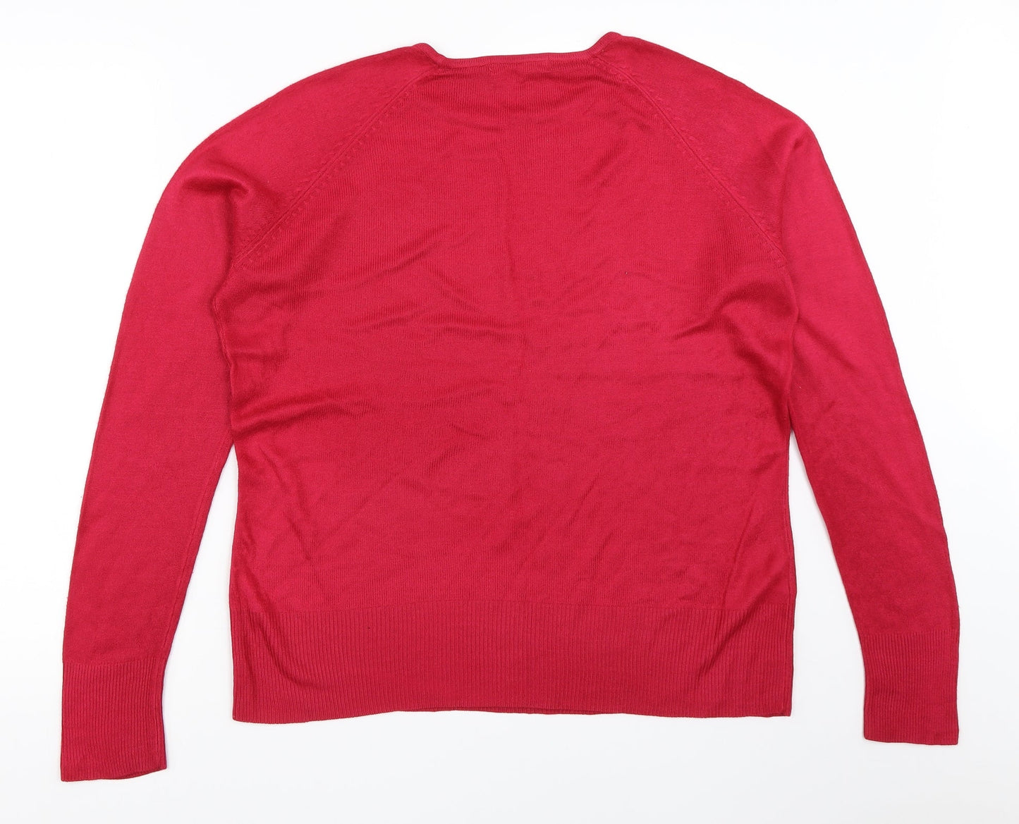 Womens UK Size 14 Papaya Pink Pullover Jumper
