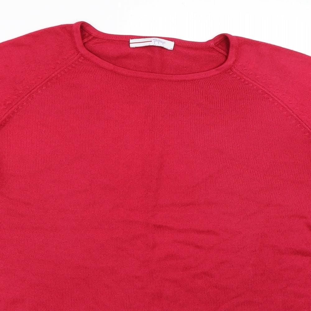Womens UK Size 14 Papaya Pink Pullover Jumper