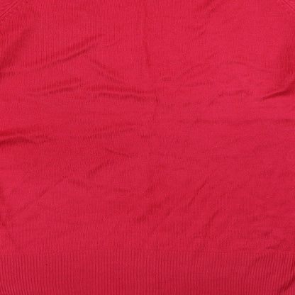 Womens UK Size 14 Papaya Pink Pullover Jumper