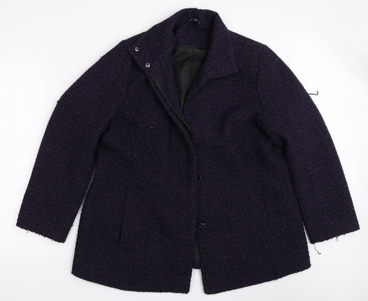 Classic Womens Purple   Overcoat Coat Size 18