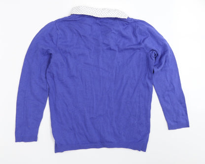 Womens UK Size 12 Bonmarché Blue Pullover Jumper