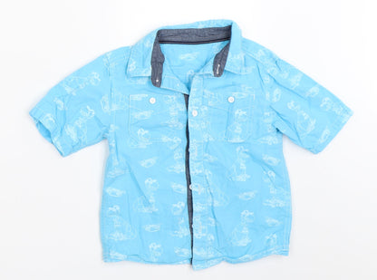 Urban Rascals Boys Blue   Basic Button-Up Size 4 Years
