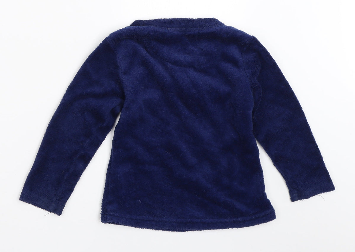 Back view of Preworn boys’ blue solid pyjama top, size 4-5, years