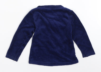 Back view of Preworn boys’ blue solid pyjama top, size 4-5, years