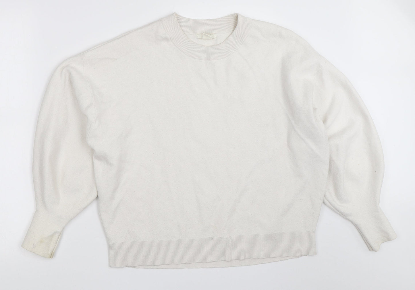 Womens UK Size S H&M White Pullover Jumper