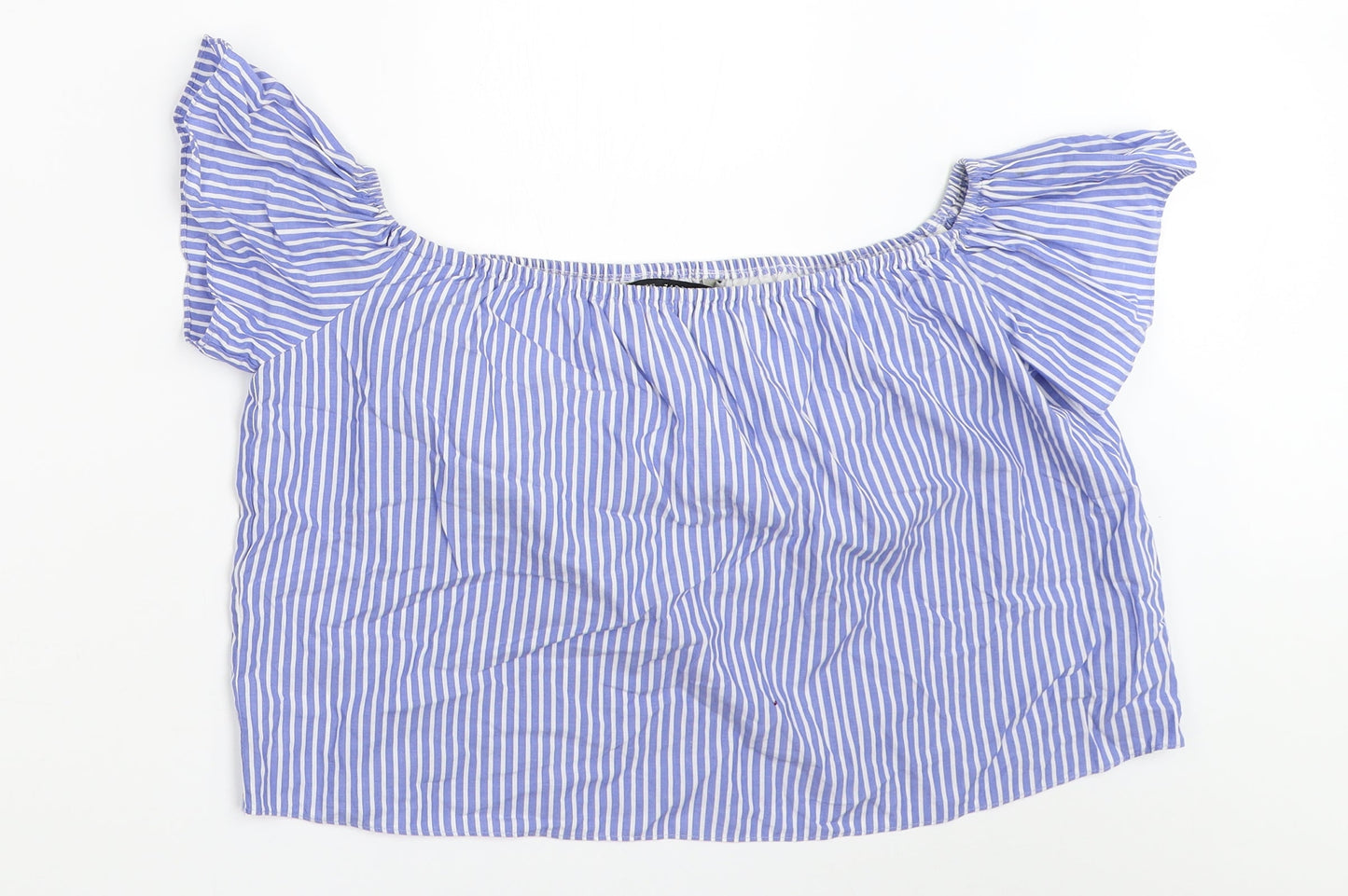 Womens UK Size XS Zara Blue Basic Blouse
