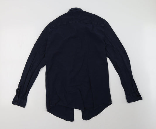 Topman Mens Blue    Button-Up Size L