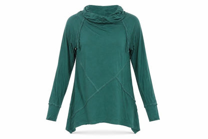 Front view of Verve Ami women’s green pullover sweatshirt, size S