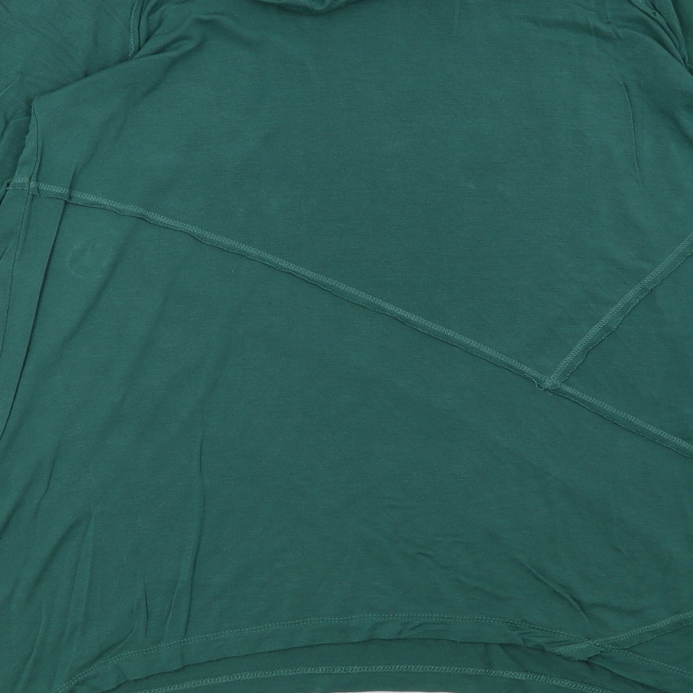 Brand and care label for Verve Ami women’s green pullover sweatshirt, size S