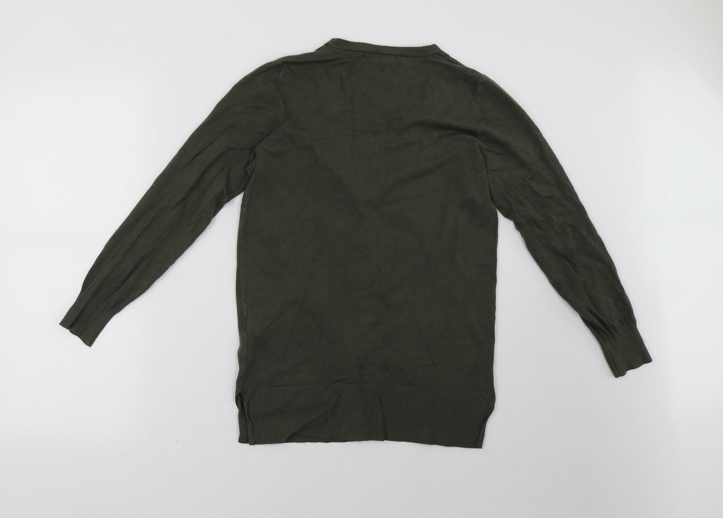 Womens UK Size 10 Matalan Green Cardigan Jumper