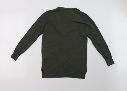 Womens UK Size 10 Matalan Green Cardigan Jumper