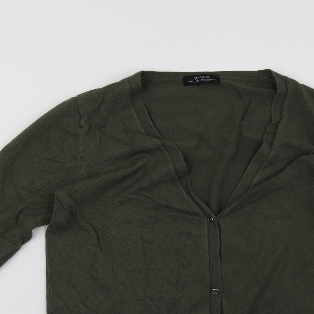 Womens UK Size 10 Matalan Green Cardigan Jumper