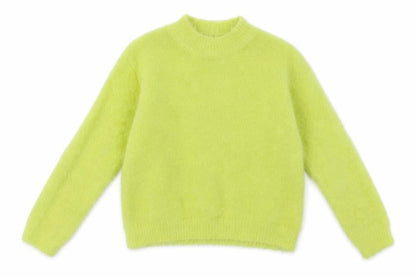 Front view of Primark girls’ green pullover sweatshirt, size 9-10, years