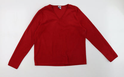 Additional front view of Old Navy women’s red pullover sweatshirt, size M