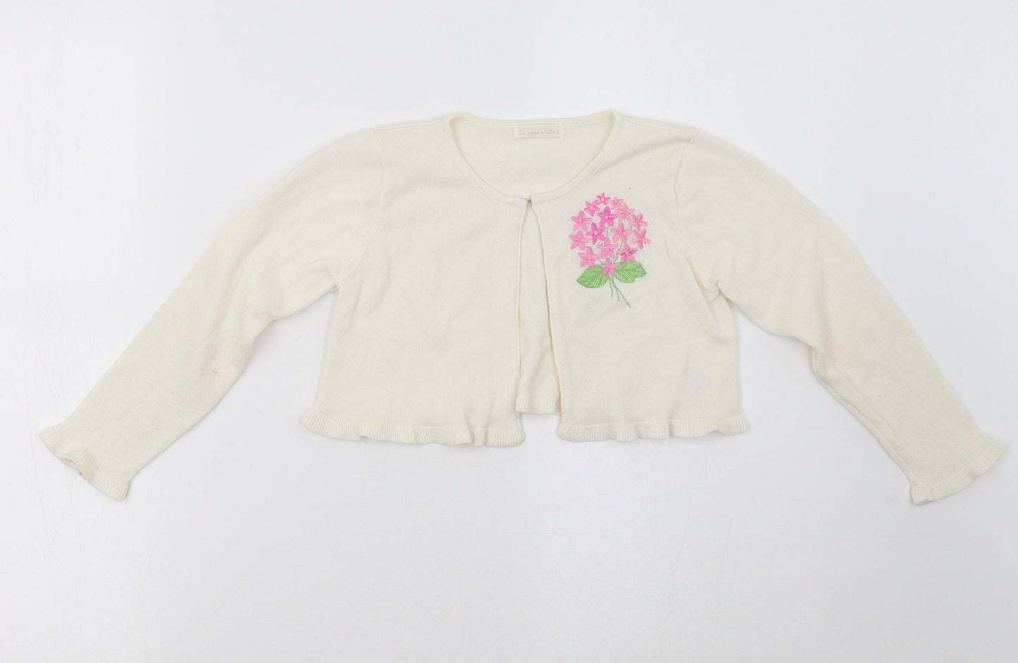 princess collection Girls White   Cardigan Jumper Size 6 Years