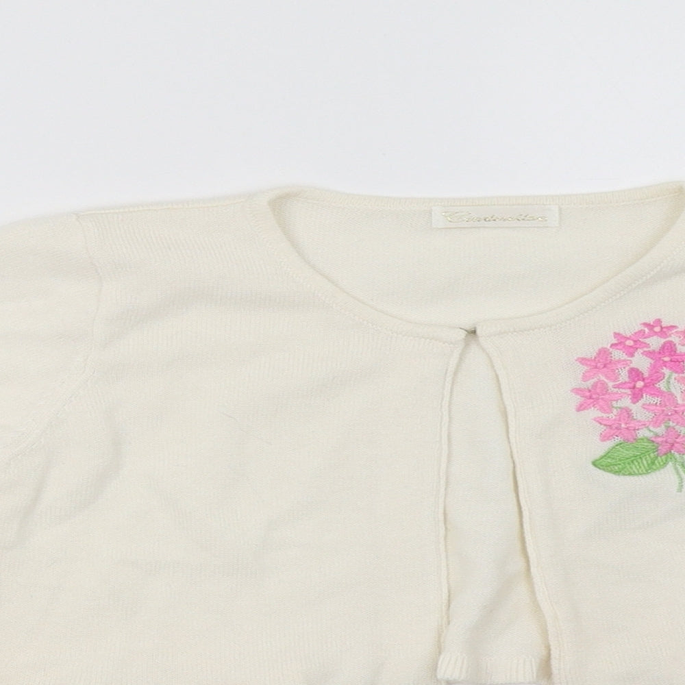 princess collection Girls White   Cardigan Jumper Size 6 Years