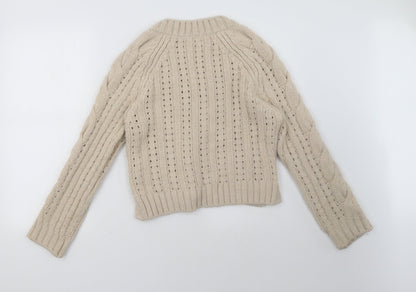 Back view of George women’s beige pullover sweatshirt, size S