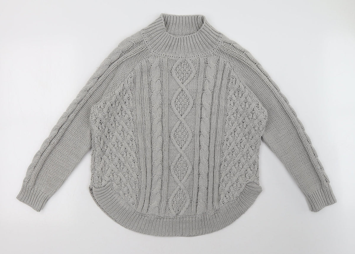 Additional front view of TU women’s grey pullover sweatshirt, size UK 12