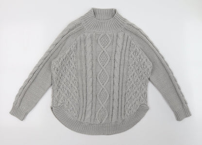 Additional front view of TU women’s grey pullover sweatshirt, size UK 12