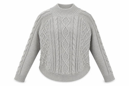 Front view of TU women’s grey pullover sweatshirt, size UK 12