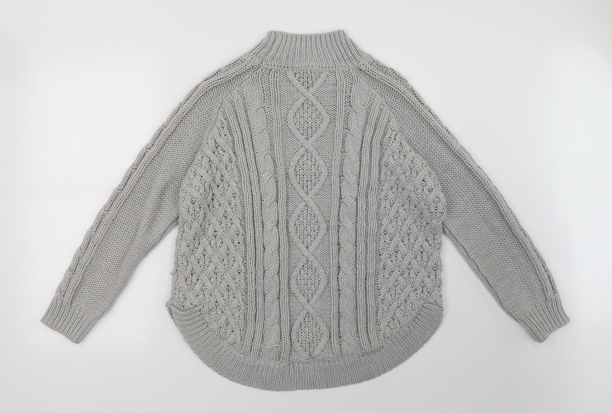 Back view of TU women’s grey pullover sweatshirt, size UK 12