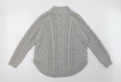 Back view of TU women’s grey pullover sweatshirt, size UK 12