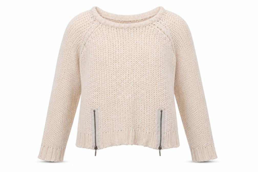 Front view of Golddigga women’s pink pullover sweatshirt, size UK 12