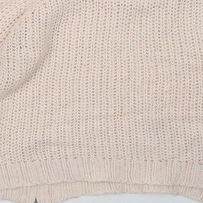 Brand and care label for Golddigga women’s pink pullover sweatshirt, size UK 12