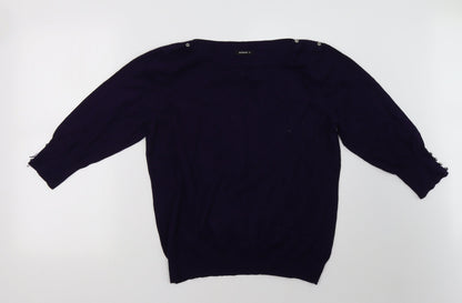 Roman Womens Purple   Pullover Sweatshirt Size 16