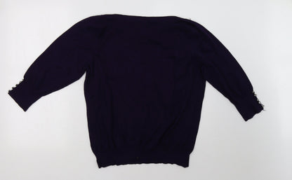 Roman Womens Purple   Pullover Sweatshirt Size 16
