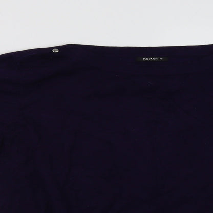 Roman Womens Purple   Pullover Sweatshirt Size 16
