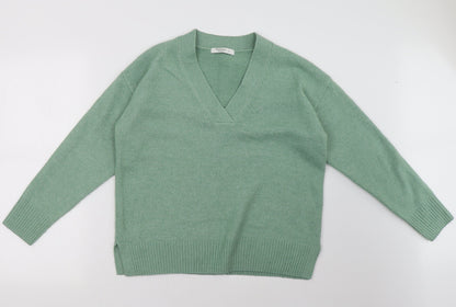 Additional front view of Nutmeg women’s green pullover sweatshirt, size UK 12