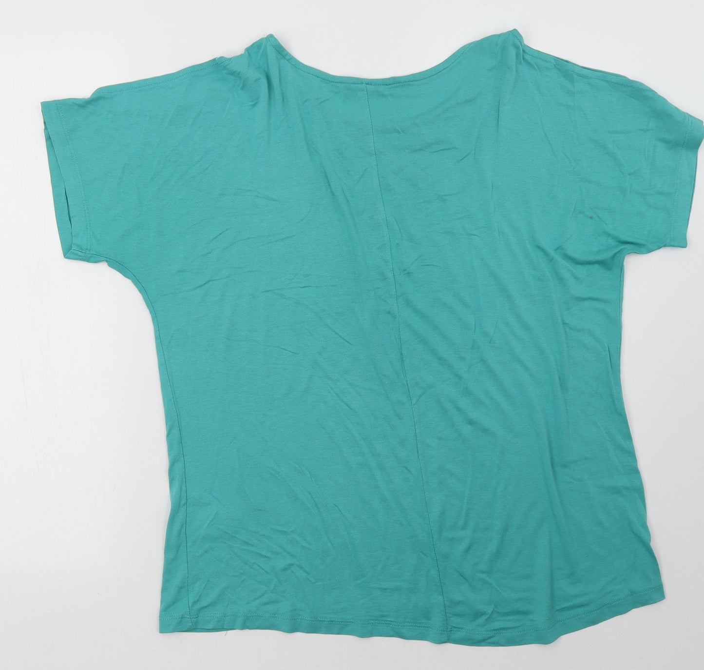 Womens UK Size 12 Marks and Spencer Green Basic T-Shirt