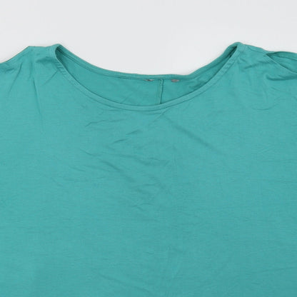 Womens UK Size 12 Marks and Spencer Green Basic T-Shirt