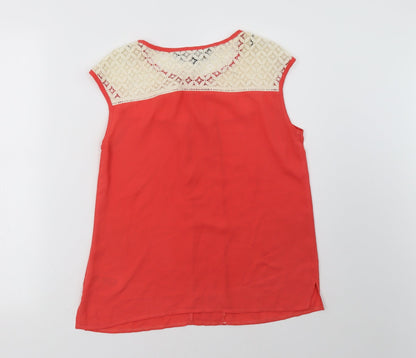 Womens UK Size 12 Principles Orange Basic Tank