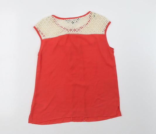 Womens UK Size 12 Principles Orange Basic Tank