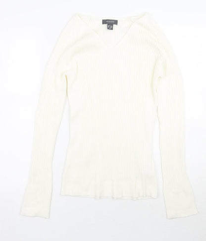 Primark Womens White   Pullover Jumper Size L