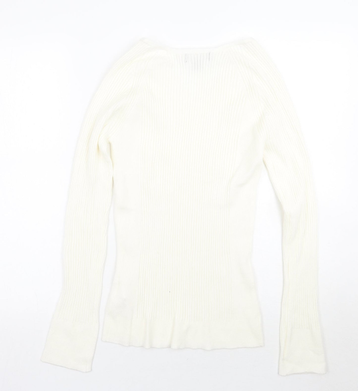 Primark Womens White   Pullover Jumper Size L