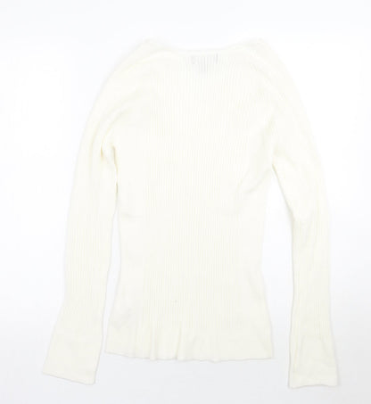 Primark Womens White   Pullover Jumper Size L
