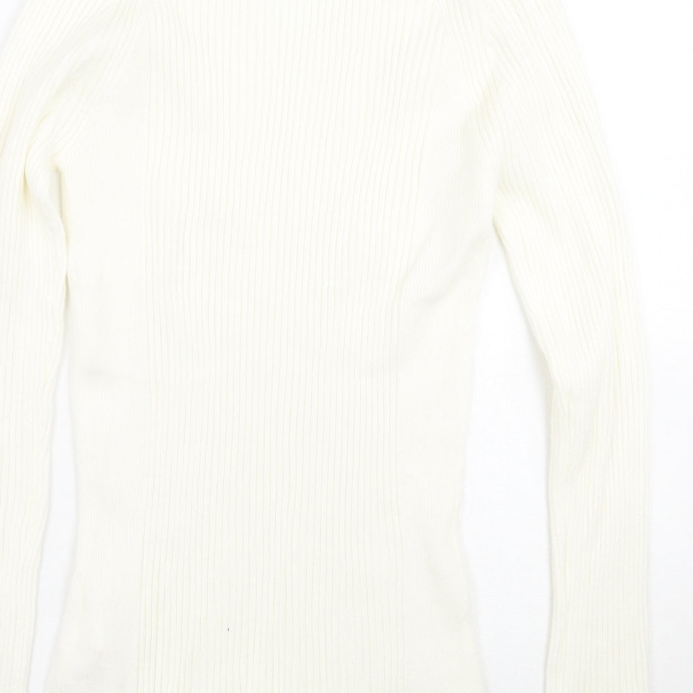 Primark Womens White   Pullover Jumper Size L