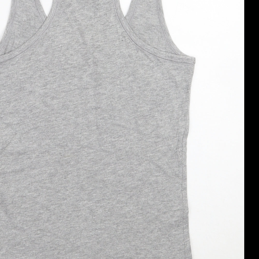 Womens UK Size M Newlook Grey Basic Tank