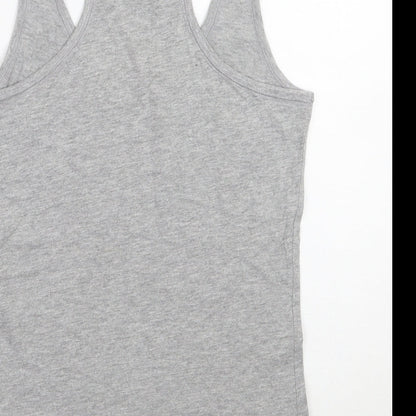 Womens UK Size M Newlook Grey Basic Tank