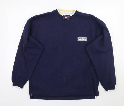 Additional front view of J. America men’s blue jumper, size M