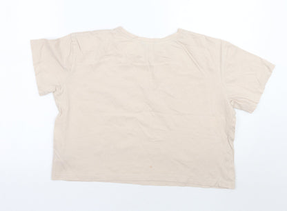 Newlook Womens Beige   Basic T-Shirt Size 10