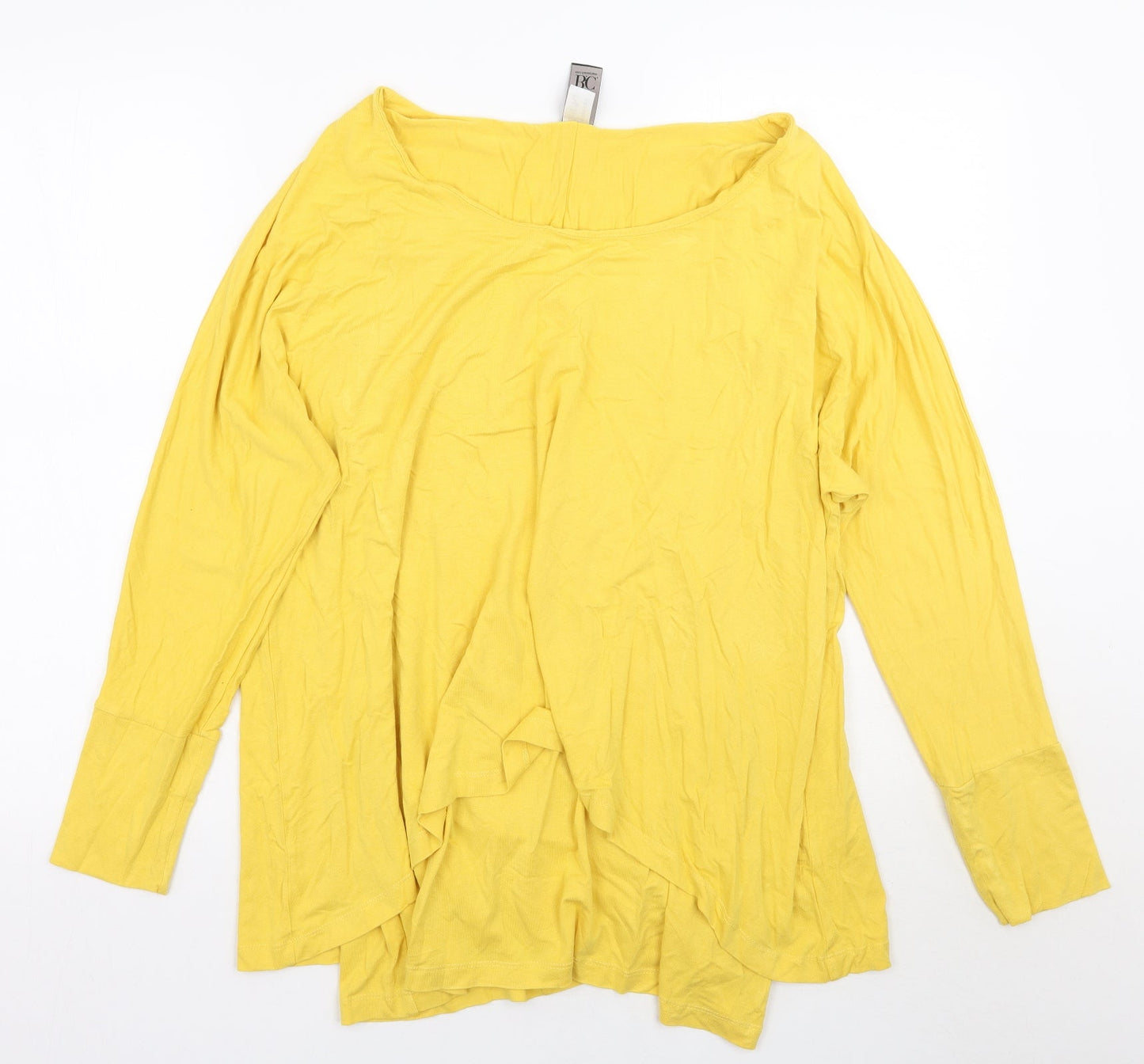 b.c Womens Yellow   Basic T-Shirt Size 14