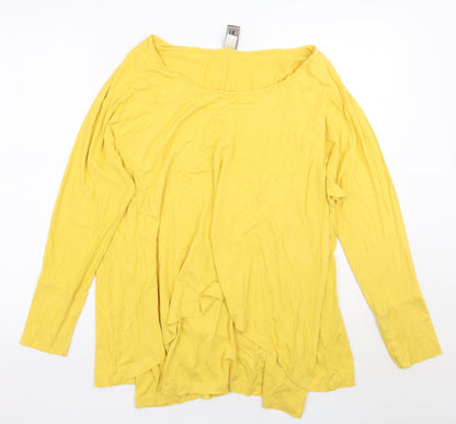 b.c Womens Yellow   Basic T-Shirt Size 14