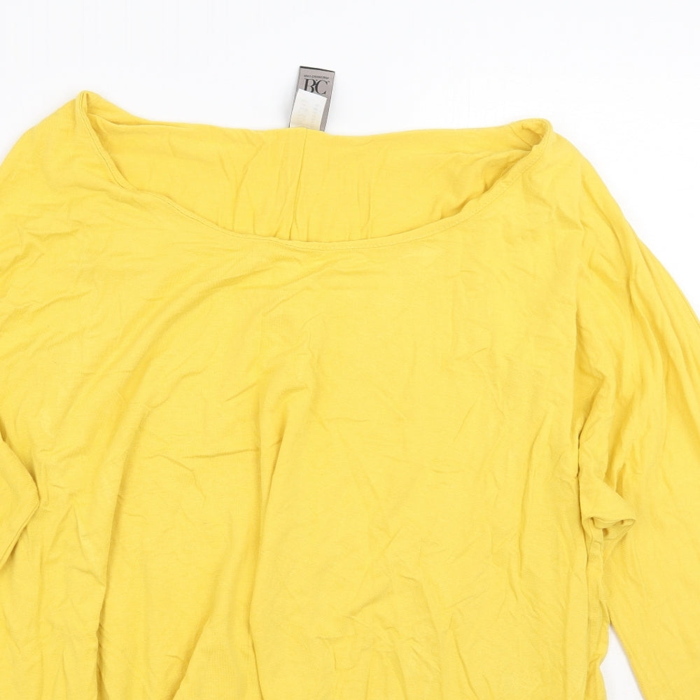 b.c Womens Yellow   Basic T-Shirt Size 14