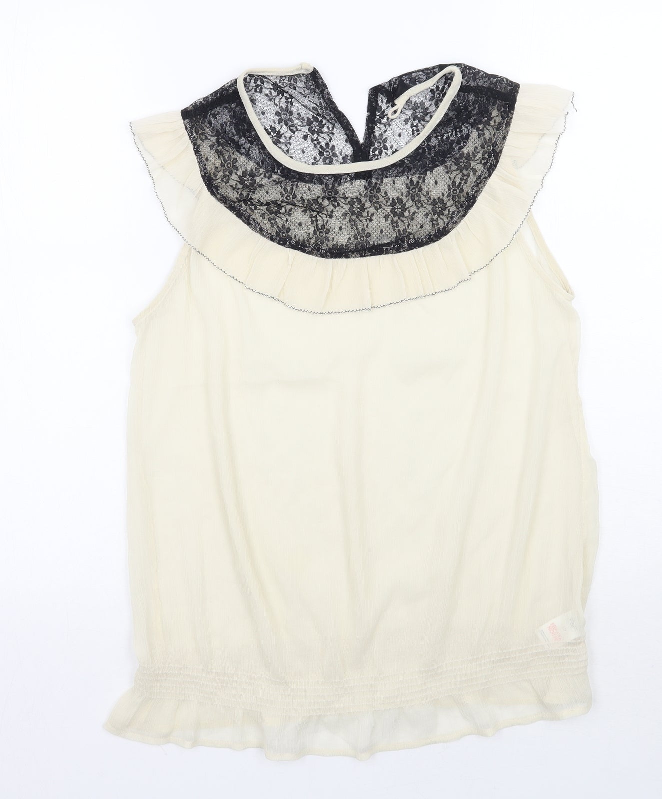 F&F Womens Ivory Floral  Basic Blouse Size 12